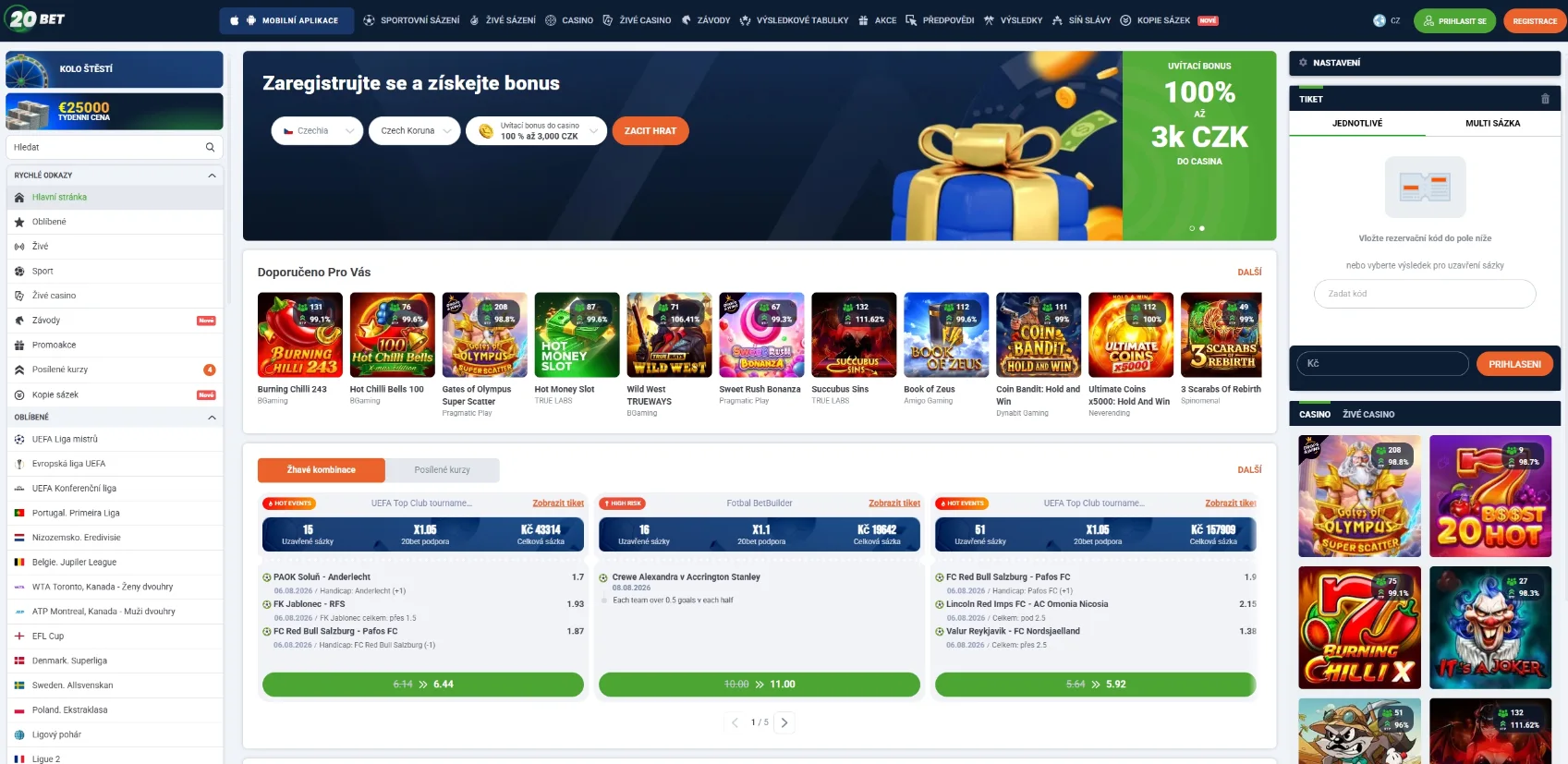 20Bet Screen