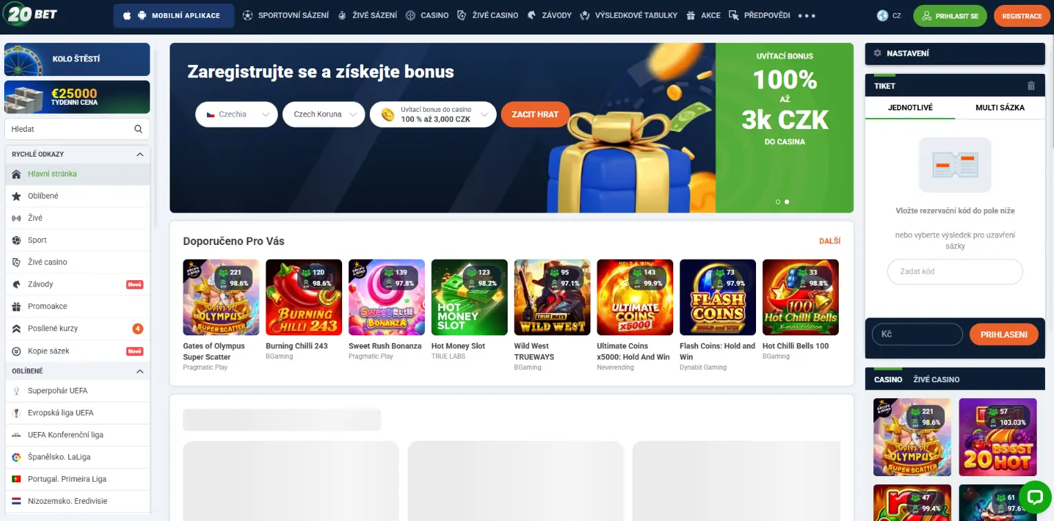 20Bet Screen